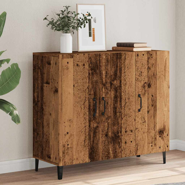 Credenza Legno Antico 90x34x80 cm in Legno Multistrato