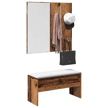 Set di Mobili da Corridoio Legno Antico in Legno Multistrato