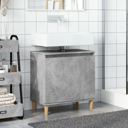 Mobile Lavabo Grigio Cemento 58x33x60 cm in Legno Multistrato
