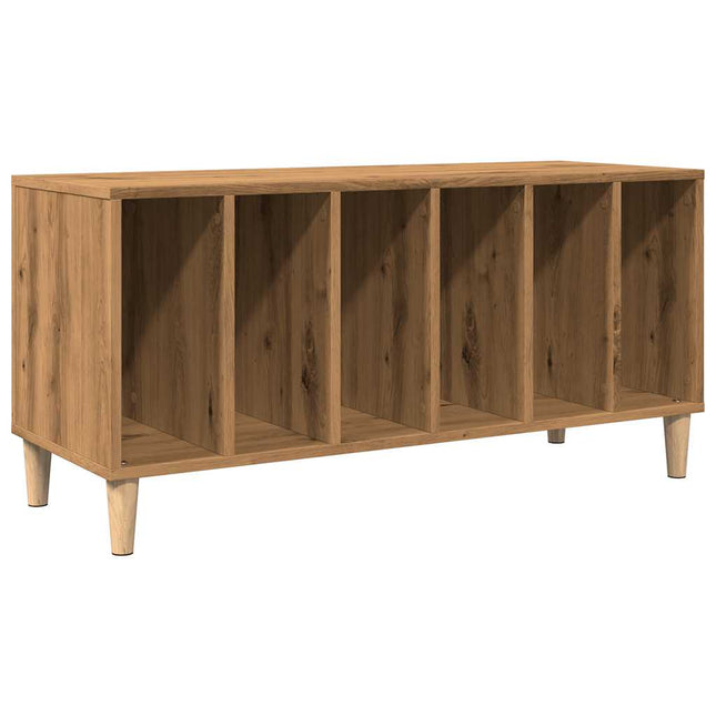 Mobile Porta Dischi Rovere Artigianale 100x38x48 cm Multistrato