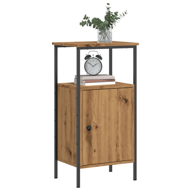 Comodino Rovere Artigianale 41x31x80 cm in Legno Multistrato