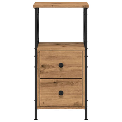 Comodino Rovere Artigianale 34x35,5x70 cm in Legno Multistrato