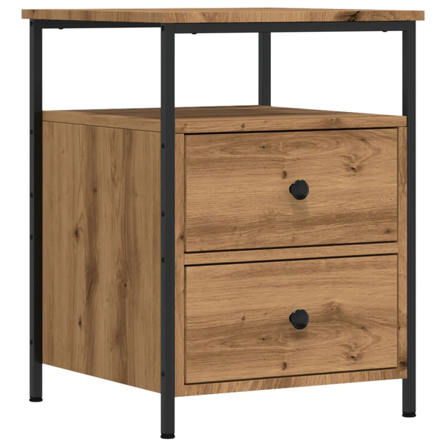 Comodino Rovere Artigianale 44x45x60 cm in Legno Multistrato