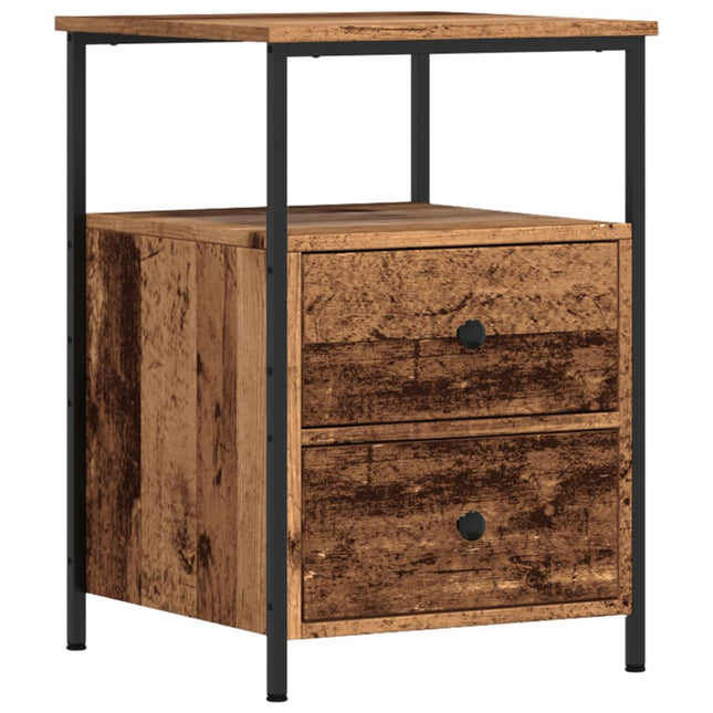 Comodino Legno Antico 34x35,5x50 cm in Legno Multistrato