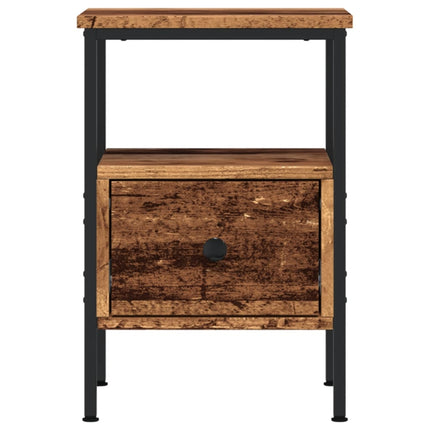 Comodini Legno Antico 2 pz 34x36x50 cm in Legno Multistrato