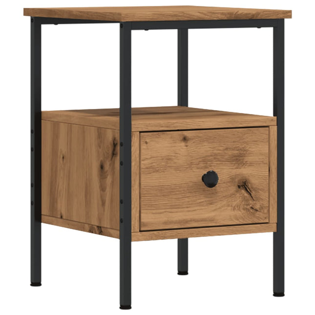 Comodino Rovere Artigianale 34x36x50 cm in Legno Multistrato