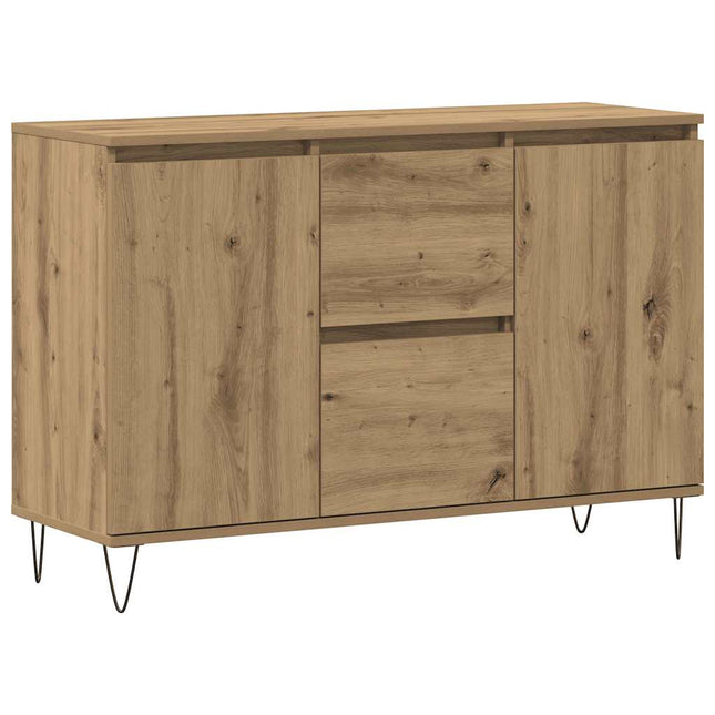 Credenza Rovere Artigianale 104x35x70 cm in Legno Multistrato