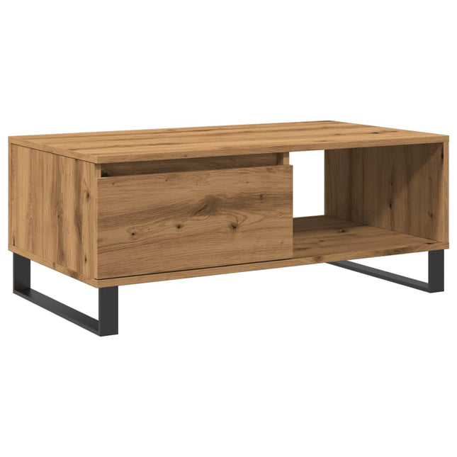 Tavolino da Salotto Rovere Artigianale 90x50x36,5 cm Truciolato
