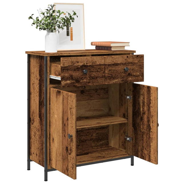 Credenza Legno Antico 70x30x80 cm in Legno Multistrato