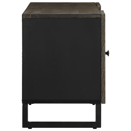 Mobile Porta TV Nero 105x33x46 cm in Legno Massello di Mango