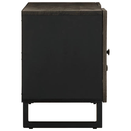 Mobile Porta TV Nero 105x33x46 cm in Legno Massello di Mango