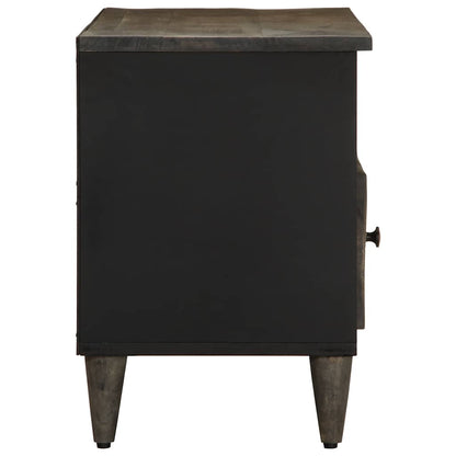 Mobile Porta TV Nero 100x33x46 cm in Legno Massello di Mango