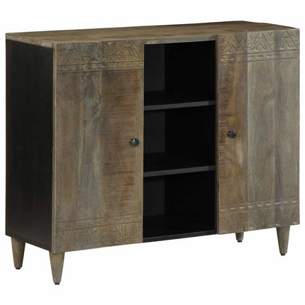 Credenza 90x33x75 cm in Legno Massello di Mango