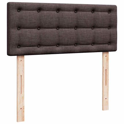 Pouf Letto con Materasso Marrone Scuro 120x200 cm in Tessuto