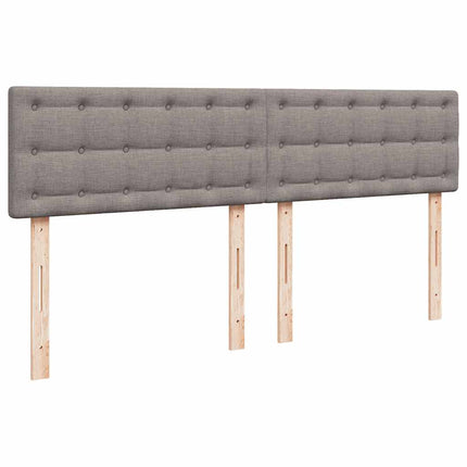 Struttura Letto Pouf con Materasso Tortora 200x200 cm Tessuto