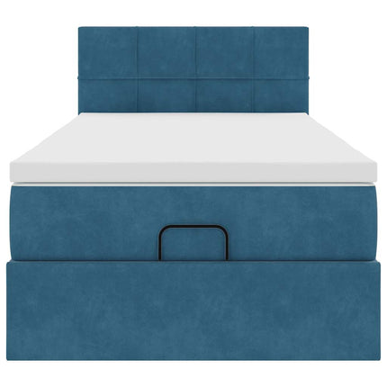 Struttura Letto Pouf con Materasso 100x200 cm Velluto