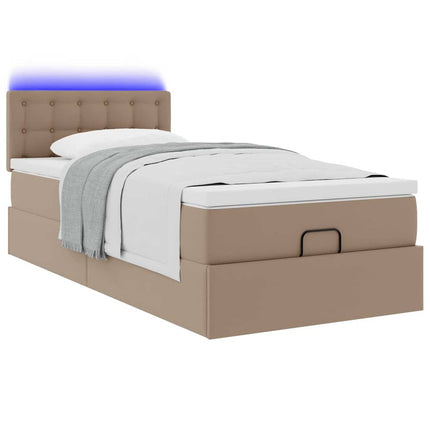 Struttura Letto Pouf con Materasso 90x190 cm Similpelle