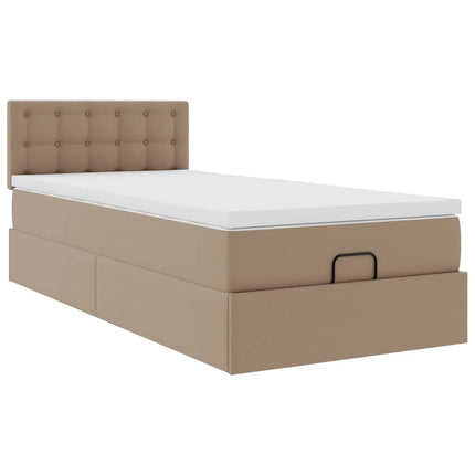 Struttura Letto Pouf con Materasso 100x200 cm Similpelle
