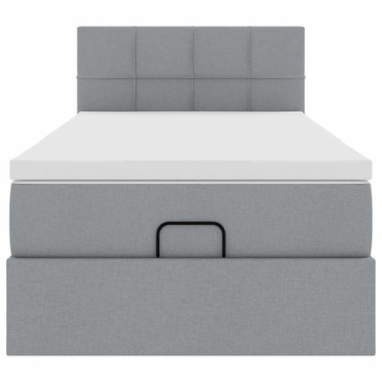 Struttura Letto Pouf con Materasso 90x190 cm in Tessuto