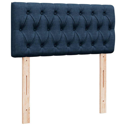Pouf Letto con Materasso e LED Blu 100x200 cm in Tessuto