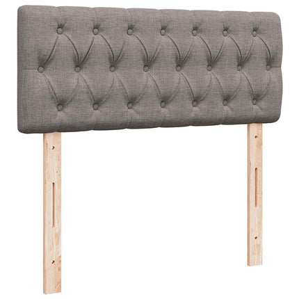 Pouf Letto con Materasso e LED Tortora 120x190cm in Tessuto