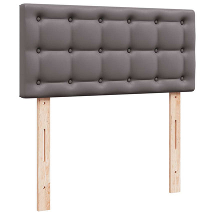 Pouf Letto con Materassi e LED Grigio 180x200cm Similpelle