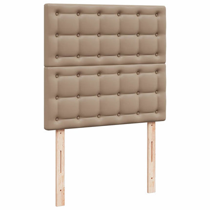 Letto Pouf con Materasso Cappucino 80x200 cm Similpelle