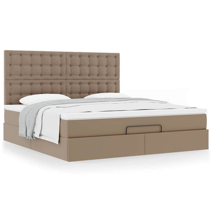 Struttura Letto Pouf con Materasso 160x200 cm Similpelle