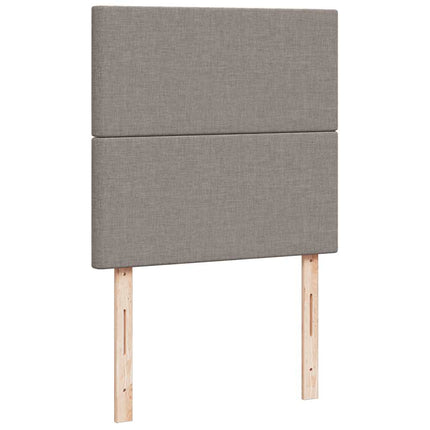 Struttura Letto Pouf con Materasso Tortora 80x200 cm in Tessuto