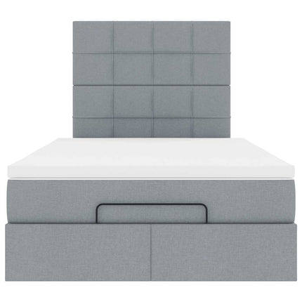 Struttura Letto Pouf con Materasso 120x190 cm in Tessuto