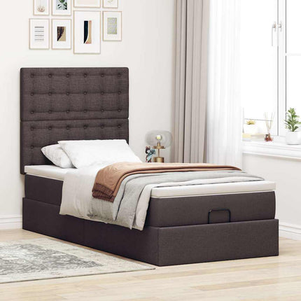 Struttura Letto Pouf con Materasso 80x200 cm in Tessuto
