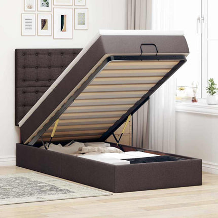Struttura Letto Pouf con Materasso 80x200 cm in Tessuto