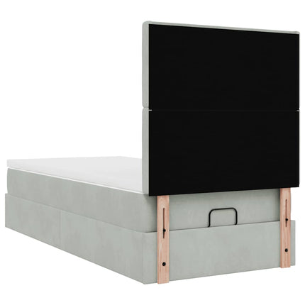 Struttura Letto Pouf con Materassi 100x200 cm Velluto