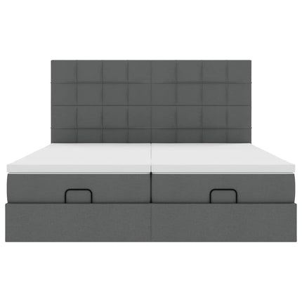 Struttura Letto Pouf con Materassi 180x200 cm in Tessuto