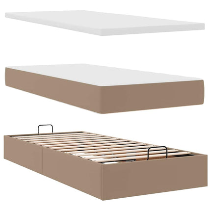 Struttura Letto Pouf con Materasso 80x200 cm Similpelle