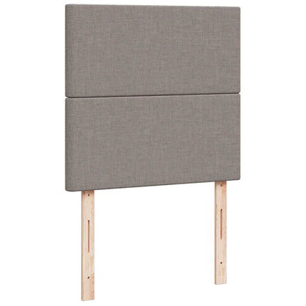 Struttura Letto Pouf con Materasso Tortora 80x200 cm in Tessuto