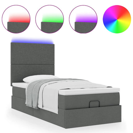 Struttura Letto Pouf con Materasso 100x200 cm in Tessuto