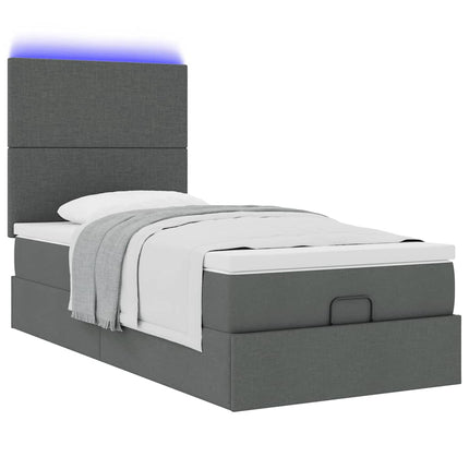Struttura Letto Pouf con Materasso 100x200 cm in Tessuto