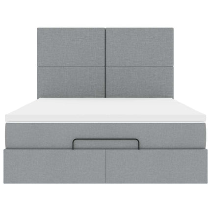 Struttura Letto Pouf con Materasso 140x200 cm in Tessuto