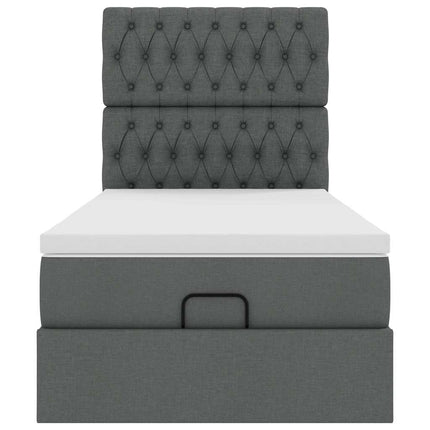 Struttura Letto Pouf con Materasso 100x200 cm in Tessuto