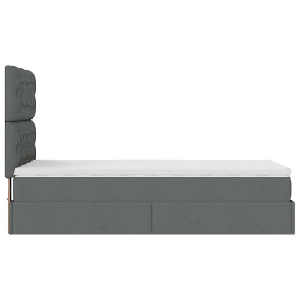 Struttura Letto Pouf con Materasso 100x200 cm in Tessuto