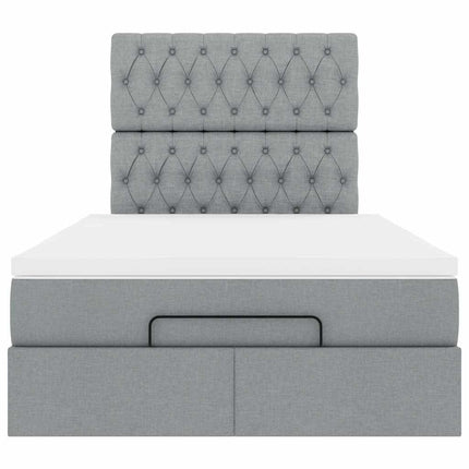 Struttura Letto Pouf con Materasso 120x200 cm in Tessuto