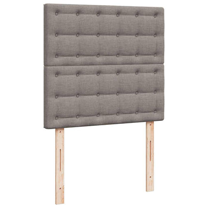 Struttura Letto Pouf con Materasso Tortora 80x200 cm in Tessuto