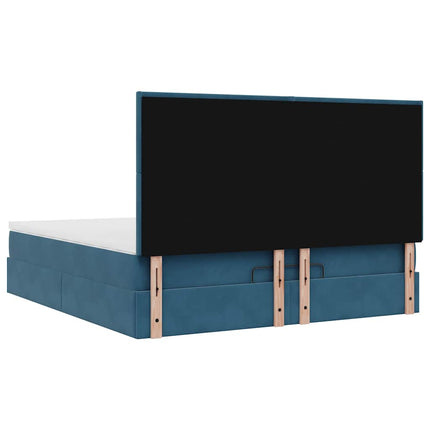 Struttura Letto Pouf con Materassi 160x200 cm Velluto