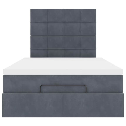 Struttura Letto Pouf con Materassi 120x200 cm Velluto