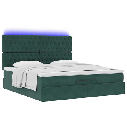 Struttura Letto Pouf con Materassi 160x200 cm Velluto