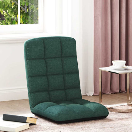 Sedia da Terra Pieghevole Verde Scuro 71x51x62 cm in Tessuto