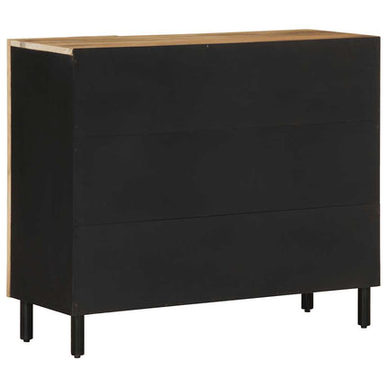 Credenza 90x33,5x75 cm in Legno Massello di Mango Grezzo