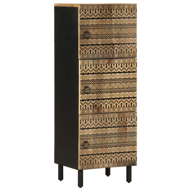 Credenza 40x33,5x110 cm in Legno Massello di Mango Grezzo