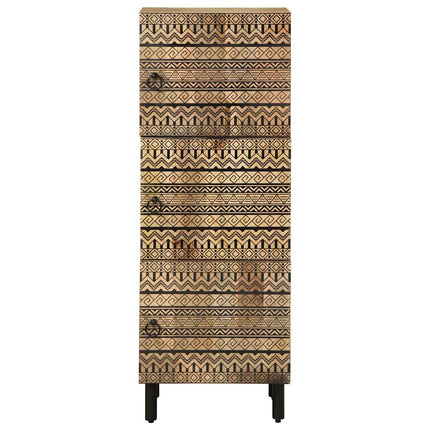 Credenza 40x33,5x110 cm in Legno Massello di Mango Grezzo